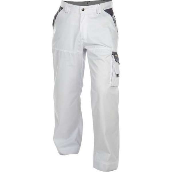 Dassy Nashville Tweekleurige werkbroek 200658 - binnenbeenlengte Plus (87-92 cm) - Wit/Cementgrijs - 54 Dassy Nashville Tweekleurige werkbroek 200658 - binnenbeenlengte Plus (87-92 cm) - Wit/Cementgrijs - 54