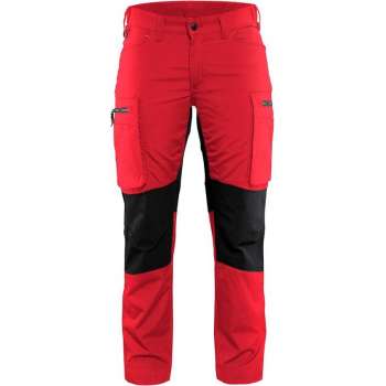 Blaklader Dames Service werkbroek Stretch 7159-1845 - Vrouwen - Rood/Zwart - 50