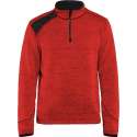 Blaklader Blåkläder 4943 Gebreid Sweatshirt 1/2 rits Rood/Zwart L