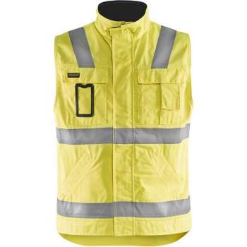 Blaklader Werkvest. Ongevoerd High Vis - High Vis Geel/Marineblauw - 2XL