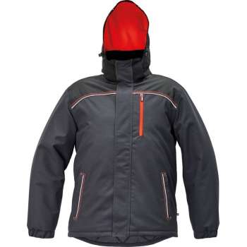 Knoxfield Winterjas parka antraciet/rood, maat 2XL