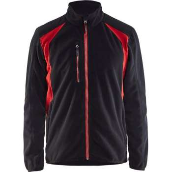 Blaklader Fleecejack - Zwart/Rood - 4XL