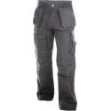 Dassy Texas Canvas holsterzakkenbroek met kniezakken 200595 - binnenbeenlengte Standaard (81-86 cm) - Cementgrijs - 58