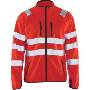 Blåkläder 4906-2512 Softshell jack High Vis Fluor Rood maat XL