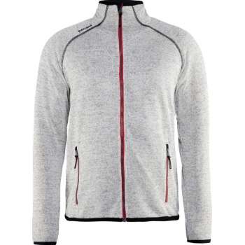 Blåkläder 4942-2117 Gebreid vest Grey melange/Red maat XS