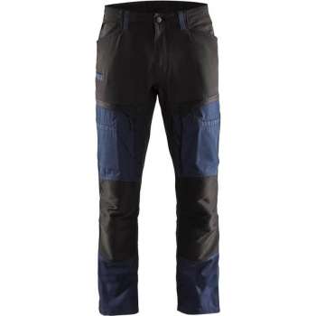 Blaklader Service werkbroek met stretch 1456-1845 - Mannen - Dark Navy/Zwart - 62
