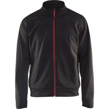 Blåkläder 3362-2526 Service Sweatshirt met rits Zwart/Rood maat XL