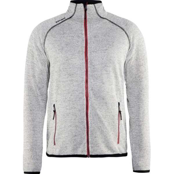 Blåkläder 4942-2117 Gebreid vest Grey melange/Red maat M Blåkläder 4942-2117 Gebreid vest Grey melange/Red maat M
