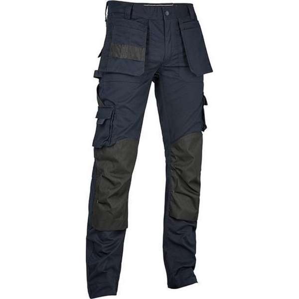 Werkbroek met Gereedschapszakken | Navy/Zwart | 4WORK-Alicante | Maat 52 Werkbroek met Gereedschapszakken | Navy/Zwart | 4WORK-Alicante | Maat 52
