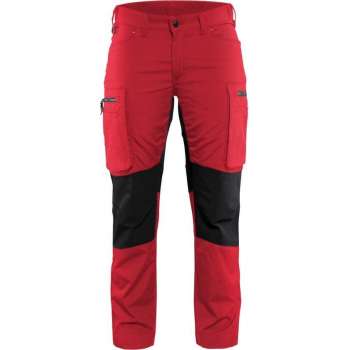 Blåkläder 7159-1845 Dames Service werkbroek Stretch Rood/Zwart maat 30