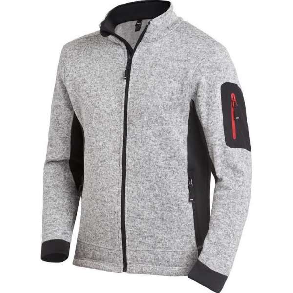 FHB Christoph Herenvest Tricotfleece Grijs-Zwart maat M FHB Christoph Herenvest Tricotfleece Grijs-Zwart maat M