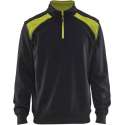 Blåkläder 3353-1158 Sweatshirt Bi-Colour met halve rits Zwart/Geel maat L