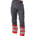 Dassy Phoenix Hoge zichtbaarheidsbroek 200810 - binnenbeenlengte Standaard (81-86 cm) - Cementgrijs/Fluorood - 50