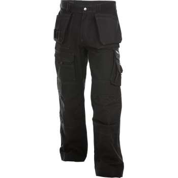 Dassy Texas Canvas holsterzakkenbroek met kniezakken 200595 - binnenbeenlengte Standaard (81-86 cm) - Zwart - 52
