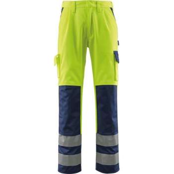 MASCOT veiligheidsbroek Olinda, EN 471, geel/marine, textiel maat 50