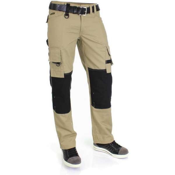 Tricorp Werkbroek Canvas Cordura 502009 Khaki / Zwart - Maat 62 Tricorp Werkbroek Canvas Cordura 502009 Khaki / Zwart - Maat 62