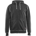 Blåkläder 3398-1157 Hoodied Sweatshirt met hele rits Zwart Mêlee maat L