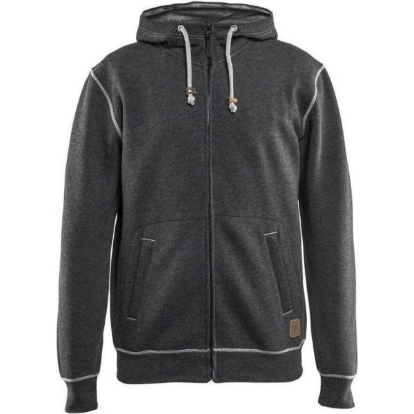 Blåkläder 3398-1157 Hoodied Sweatshirt met hele rits Zwart Mêlee maat L Blåkläder 3398-1157 Hoodied Sweatshirt met hele rits Zwart Mêlee maat L