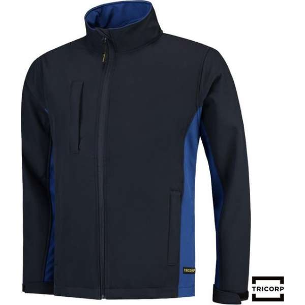 Tricorp Soft Shell Jack Bi-Color - Workwear - 402002 - Navy-Royalblauw - maat 5XL Tricorp Soft Shell Jack Bi-Color - Workwear - 402002 - Navy-Royalblauw - maat 5XL