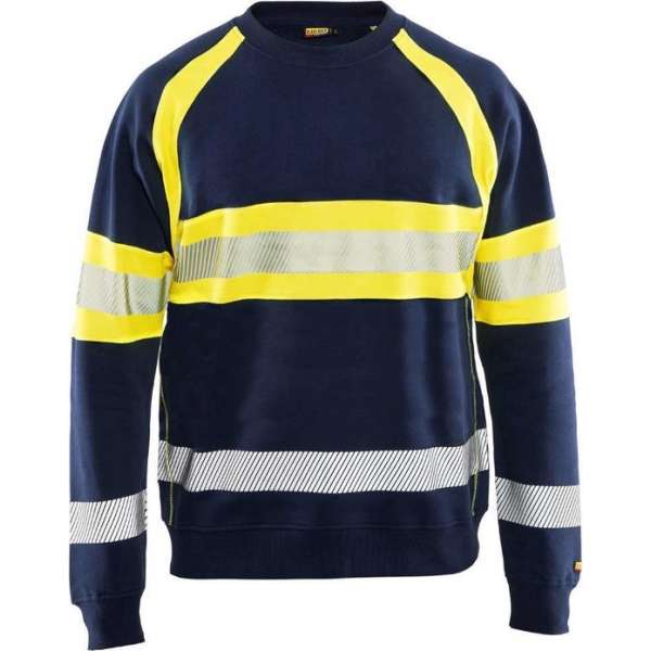 Blaklader Sweater High Vis - Marine/High Vis Geel - 3XL