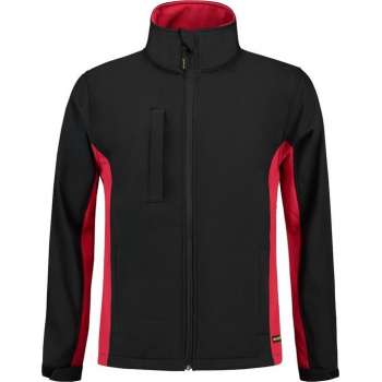 Tricorp Soft Shell Jack Bi-Color - Workwear - 402002 - Zwart / Rood - maat 7XL