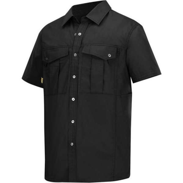 Snickers Rip Stop Shirt korte mouwen - 8506-0400 - zwart - maat XXXL Snickers Rip Stop Shirt korte mouwen - 8506-0400 - zwart - maat XXXL