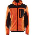 Blåkläder 4930-2117 Gebreid vest met softshell Oranje/Zwart maat XS