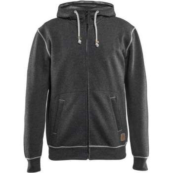 Blåkläder 3398-1157 Hoodied Sweatshirt met hele rits Zwart Mêlee maat XXL