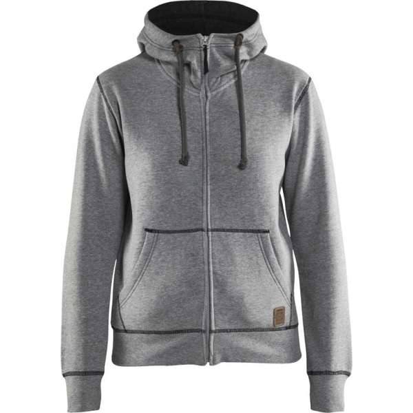 Blåkläder 3373-1157 Hooded met hele rits dames Grijs maat XL Blåkläder 3373-1157 Hooded met hele rits dames Grijs maat XL