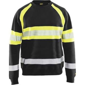 Blaklader Sweater High Vis - Zwart/High Vis Geel - 5XL