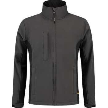 Tricorp Soft Shell Jack Bi-Color - Workwear - 402002 - Donkergrijs / Zwart - maat 7XL