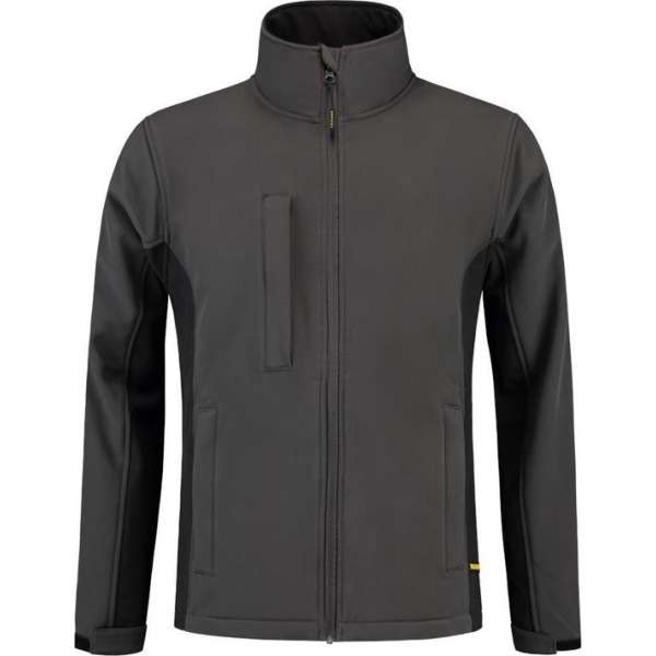 Tricorp Soft Shell Jack Bi-Color - Workwear - 402002 - Donkergrijs / Zwart - maat 7XL Tricorp Soft Shell Jack Bi-Color - Workwear - 402002 - Donkergrijs / Zwart - maat 7XL