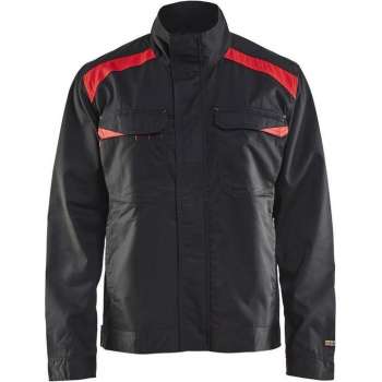 Blåkläder 4054-1800 Industriejack Ongevoerd Zwart/Rood maat 4XL