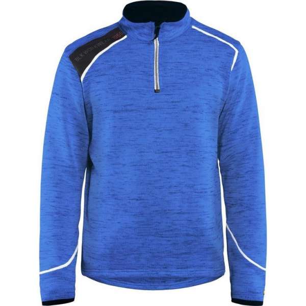 Blaklader Blåkläder 4943 Gebreid Sweatshirt 1/2 rits Korenblauw/Wit XXL