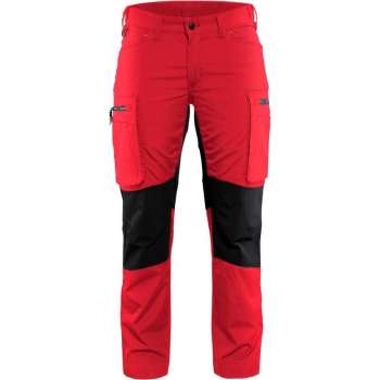 Blåkläder 7159-1845 Dames Service werkbroek Stretch Rood/Zwart maat 32
