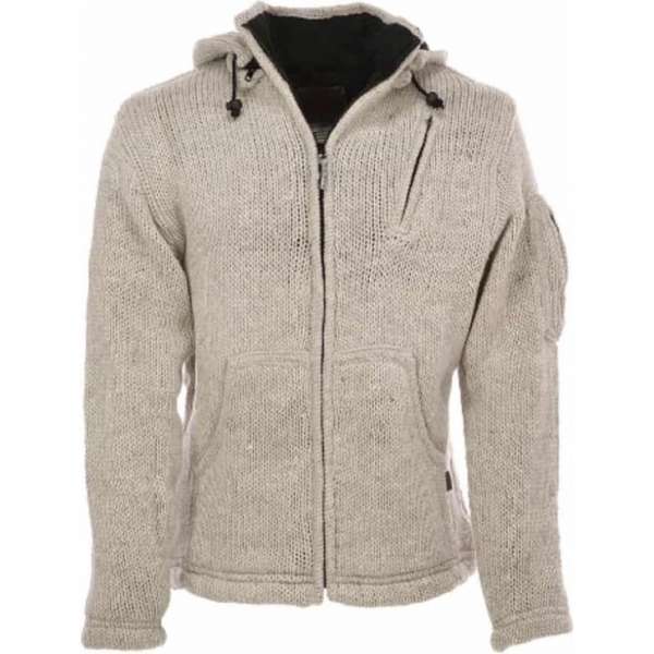 Pure Wool herenvest WJK 1323 Ecru - ecru - L Pure Wool herenvest WJK 1323 Ecru - ecru - L
