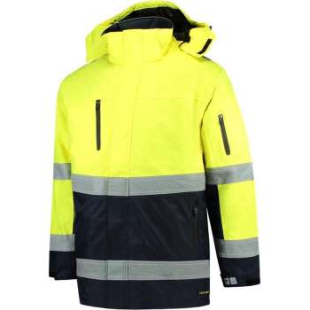Tricorp Parka EN471 bi-color - Workwear - 403004 - fluor geel / navy - Maat XL