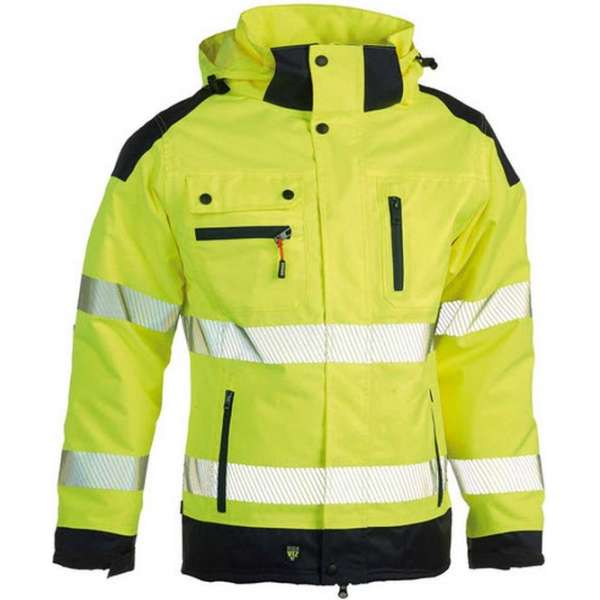 Herock Hodor High Viz Werkjas HV (1901) - Fluor geel | Donkerblauw - XL Herock Hodor High Viz Werkjas HV (1901) - Fluor geel | Donkerblauw - XL