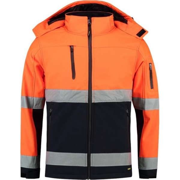 Tricorp Soft Shell Jack EN471 bi-color - Workwear - 403007 - fluor oranje / navy - Maat 3XL