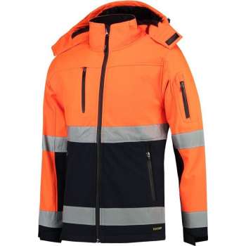 Tricorp Soft Shell Jack EN471 bi-color - Workwear - 403007 - fluor oranje / navy - Maat XL
