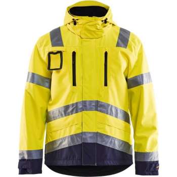 Blåkläder 4837-1977 Jack Ongevoerd High Vis Geel/Marineblauw maat 4XL