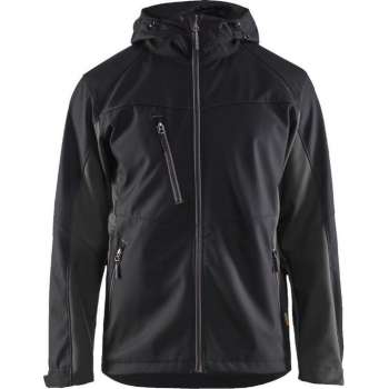Blaklader Softshell jack met capuchon 4753-2516 - Mannen - Zwart/Donkergrijs - L