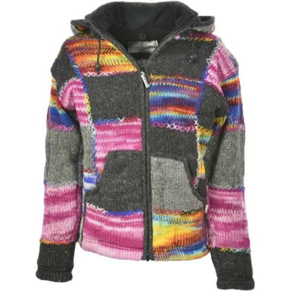 Pure Wool damesvest WJK-06 - multi - M Pure Wool damesvest WJK-06 - multi - M