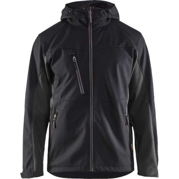 Blaklader Softshell jack met capuchon 4753-2516 - Mannen - Zwart/Donkergrijs - M Blaklader Softshell jack met capuchon 4753-2516 - Mannen - Zwart/Donkergrijs - M