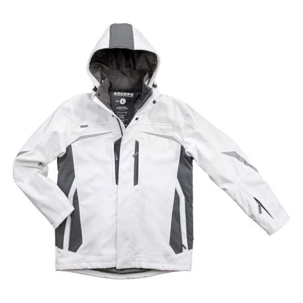Excess Softshell winterjack Champ (318) - Wit | Donkergrijs - M Excess Softshell winterjack Champ (318) - Wit | Donkergrijs - M