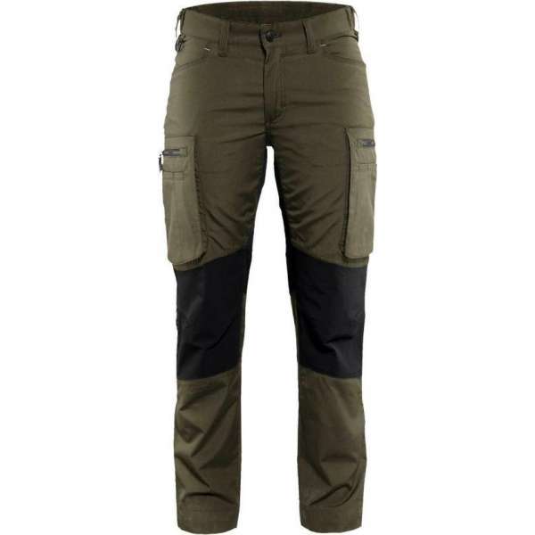 Blaklader Dames Service werkbroek Stretch 7159-1845 - Vrouwen - Groen/Zwart - 44 Blaklader Dames Service werkbroek Stretch 7159-1845 - Vrouwen - Groen/Zwart - 44