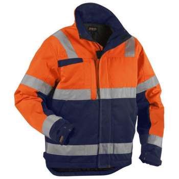 Blåkläder 4862-1811 Winterjas High Vis Oranje/Marineblauw maat S