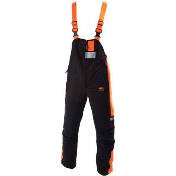 Amerikaanse Zaagoverall / Zaagbroek STIcomfort 6090, Zwart / Oranje, Maat 52 Amerikaanse Zaagoverall / Zaagbroek STIcomfort 6090, Zwart / Oranje, Maat 52