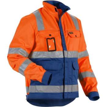 Blåkläder 4023-1804 Jack Ongevoerd High Vis Oranje/Korenblauw maat XL