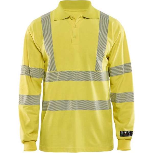 Blåkläder 3439-1726 Multinorm Piqué polo Geel maat XXL Blåkläder 3439-1726 Multinorm Piqué polo Geel maat XXL